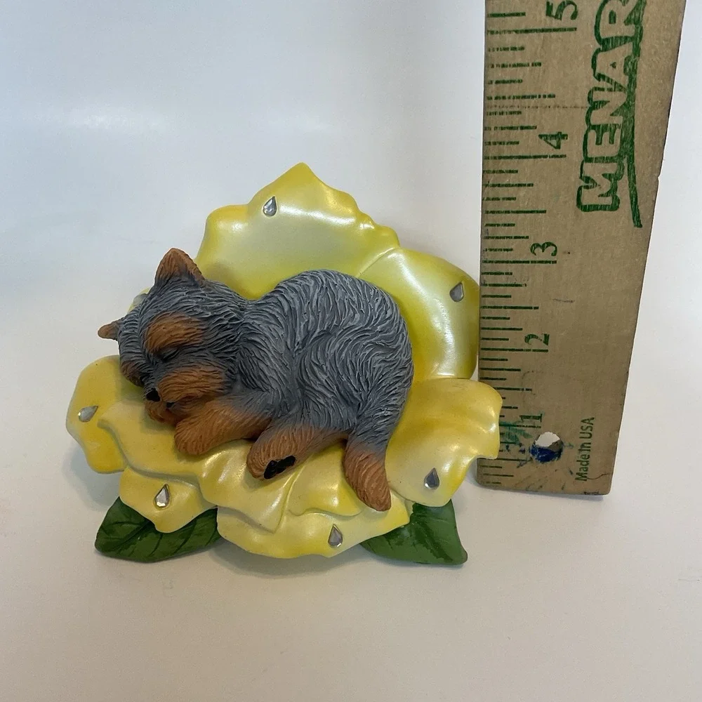 Vtg‎ Yorkshire Terrier Figurine Fur Ever Loving Baby Hamilton Collection Dogs